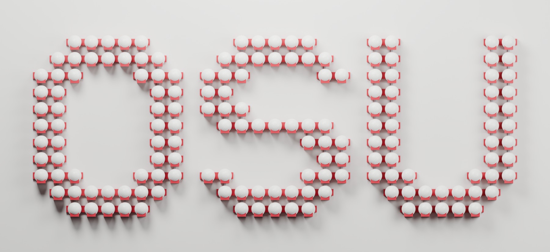 OSU Lettering golf ball rack model rendering